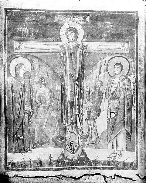 The Crucifixion (fresco) (b  /  w photo)