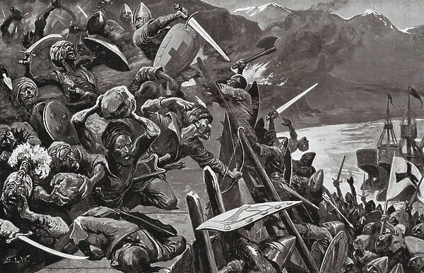 Crusaders storming Nicaea (litho)
