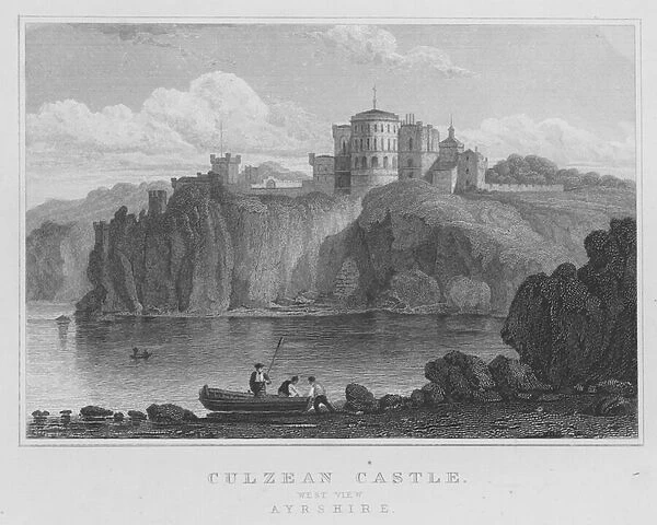 Culzean Castle, West View, Ayrshire (engraving)