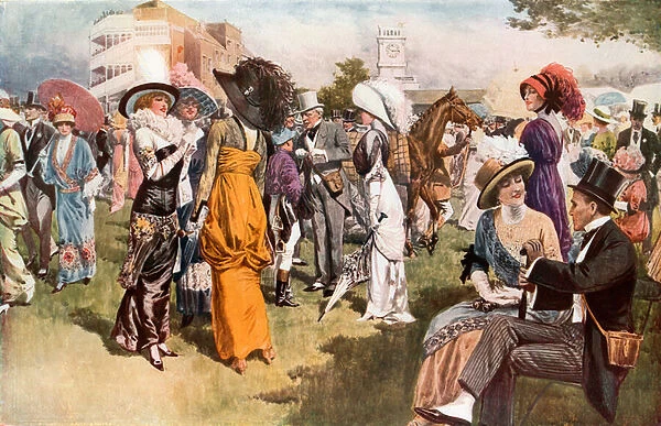 Cup Day at Ascot (colour litho)