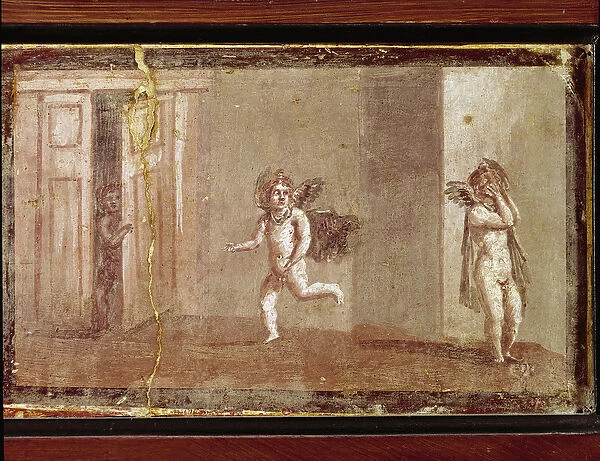 Cupids playing hide and seek (fresco, 1st century AD)