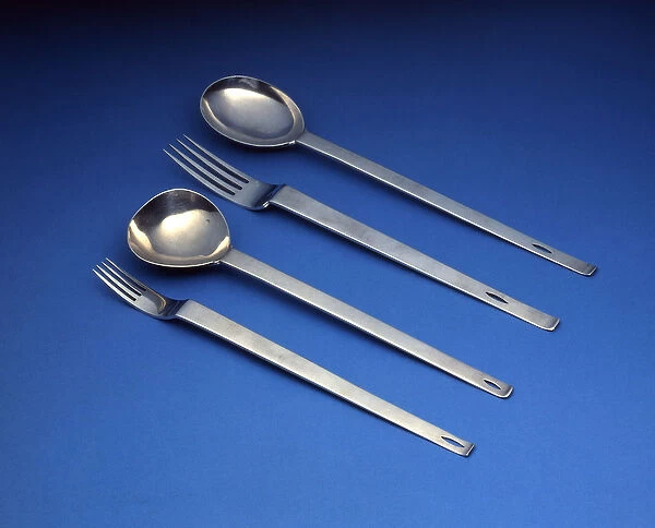 D. W. Hislop set of spoons and forks (silver)