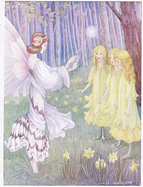 In the Daffodil's places stood three tall pretty maidens (colour litho)
