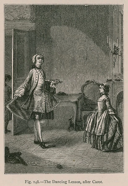 The Dancing Lesson, after Cazot (engraving)