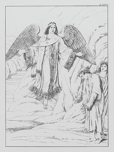 Dante's Divine Comedy, Purgatorio (Purgatory), Plate XXIII (litho)