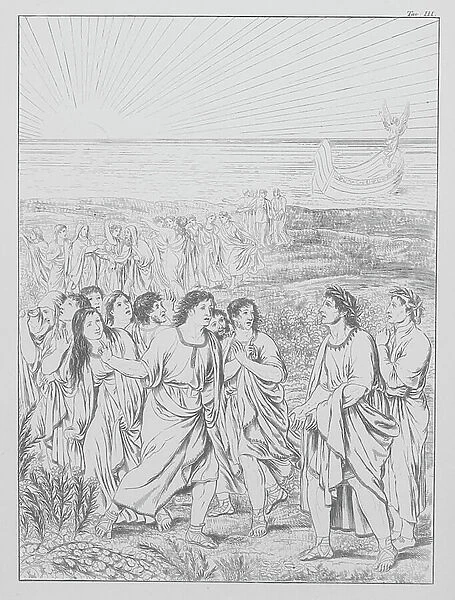 Dante's Divine Comedy, Purgatorio (Purgatory), Plate III (litho)