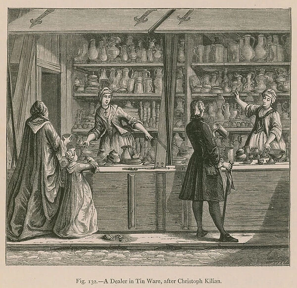 A Dealer in Tin Ware, after Christoph Killian (engraving)