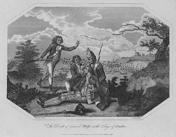 The Death of General Wolfe at the Siege of Quebec (engraving)