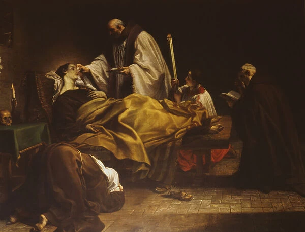 The Death of Saint Margaret of Cortona (oil on canvas)