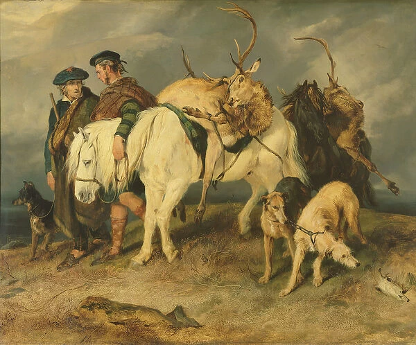 The Deerstalkers Return, 1827 (oil on canvas)