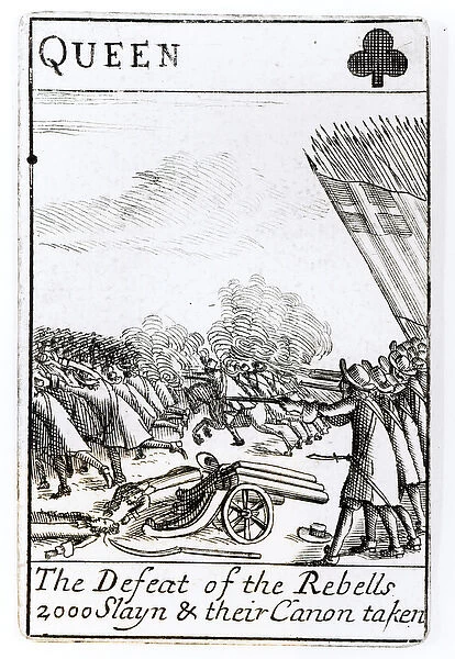 The Defeat of the Rebels at the Battle of Sedgemoor, 6th July 1685 (woodcut) (b  /  w photo)