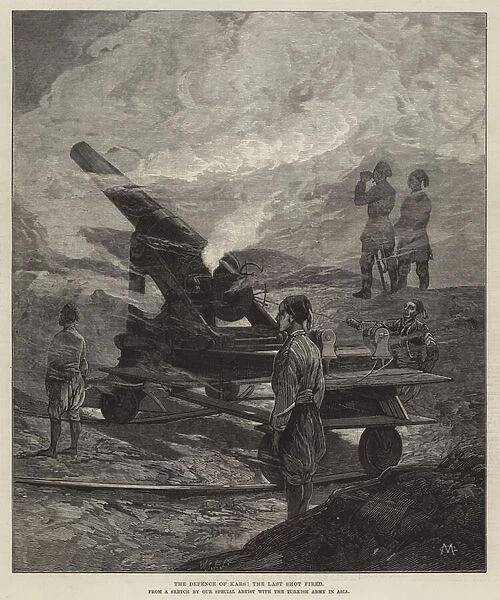 The Defence of Kars, the Last Shot fired (engraving)