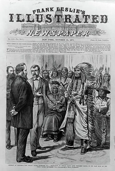 Delegation of Indian Chiefs with President Hayes, 1877