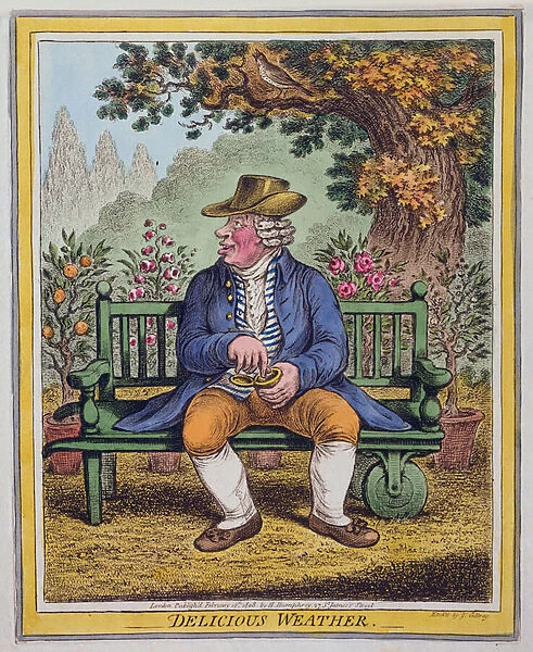 Delicious Weather, published by Hannah Humphrey in 1808 (hand-coloured etching)