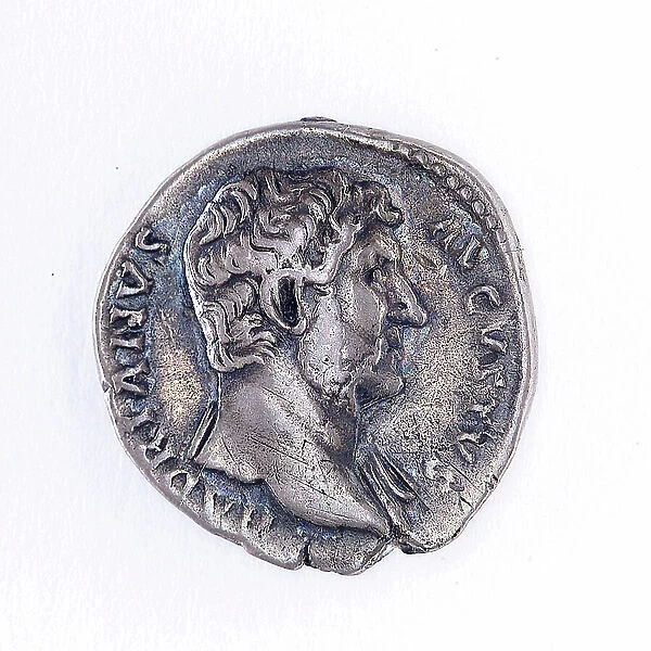 A denarius with the portrait of Emperor Hadrian, 117 (silver)