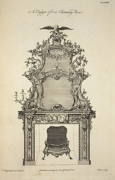 Design for a Chimney Piece, pub. 1761 (engraving)