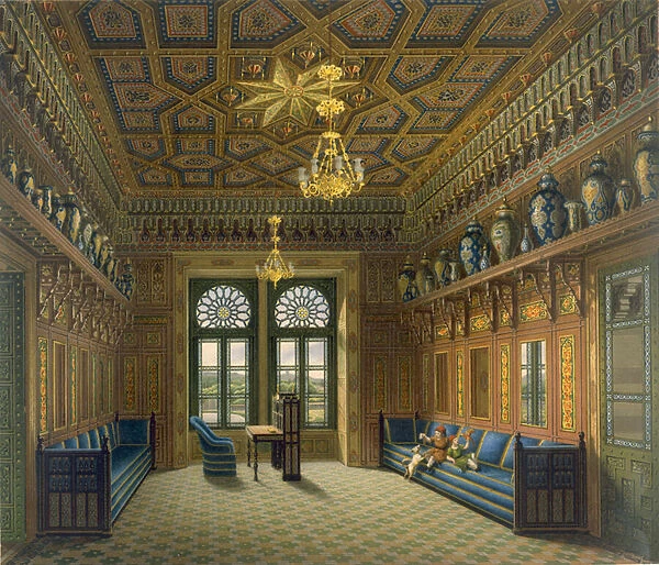 Design for the Grand Reception Room, 1837 (colour litho)