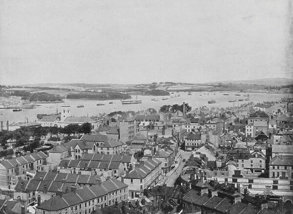 Devonport and the Hamoaze, from the Column (b  /  w photo)