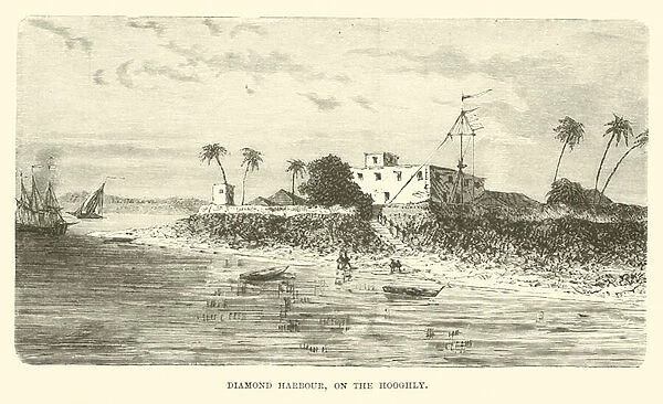 Diamond Harbour, on the Hooghly (engraving)
