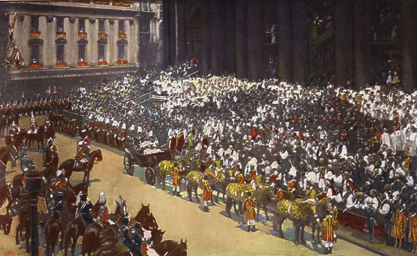 The Diamond Jubilee, Thanksgiving Service at St Paul's (coloured photo)