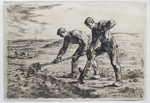 The Diggers, 1855 - 1856 (etching)
