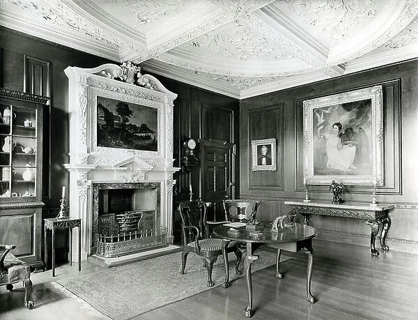 The Dining Room of the Treasurer's House, York, from The English Manor House (b / w photo)