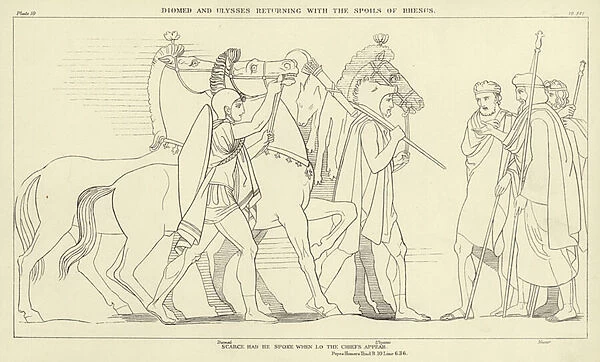 Diomed and Ulysses returning with the Spoils of Rhesus (engraving)