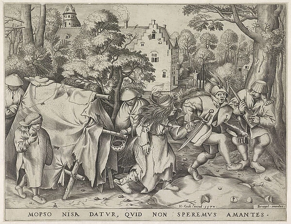 Dirty bride or the wedding of Mopsus and Nisa, engraved by Pieter van der Heyden