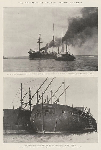 The Discarding of Obsolete British War-Ships (b  /  w photo)