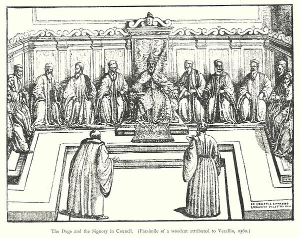 The Doge and the Signory in Council (engraving)
