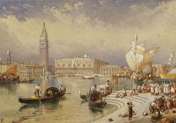 The Doges Palace, Venice, from the Steps of San Giorgio Maggiore