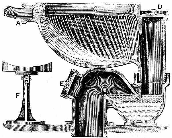Dolton's valve less flush-out water closet, 1850