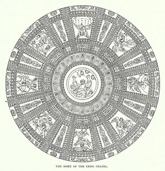 The Dome of the Chigi Chapel (engraving)