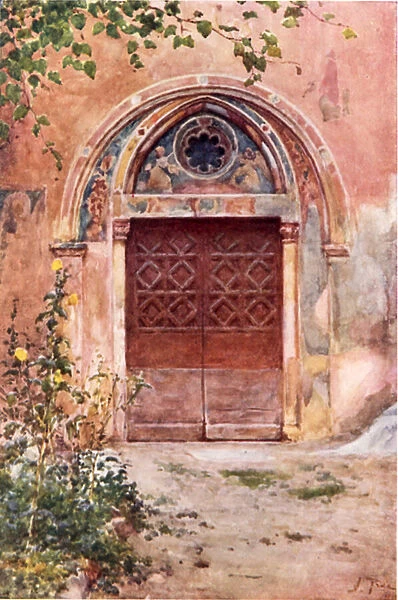 Doorway of the Monastery ofs Benedict (Sagro Speco) at Subiaco