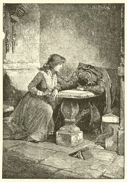 Dorothea finds her husband in the garden (engraving)