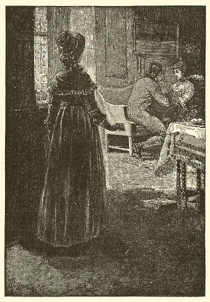 Dorothea surprises Ladislaw (engraving)