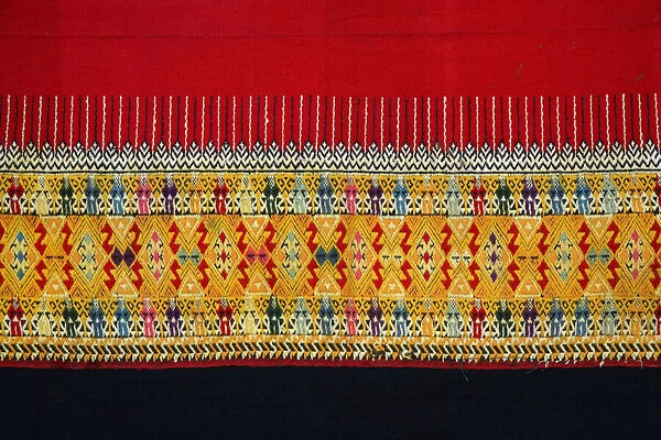 Double-hook patterned fabric, Chom Thong, Chiang Mai, Thailand (textile)