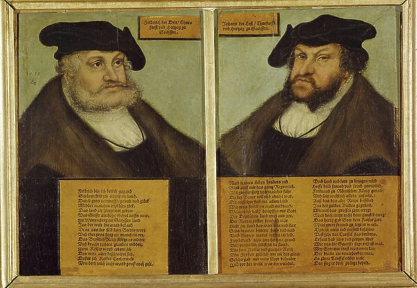 Double portrait of Frederick III of Saxony, 1533 (oil on canvas)