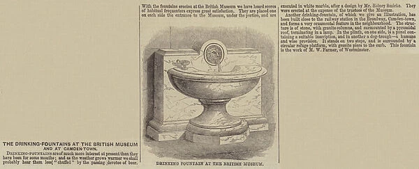 Drinking Fountain at the British Museum (engraving)
