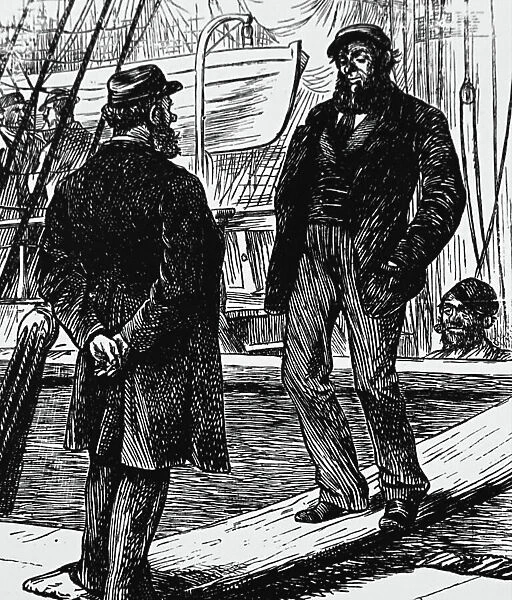 Drunk being confronted, 1850