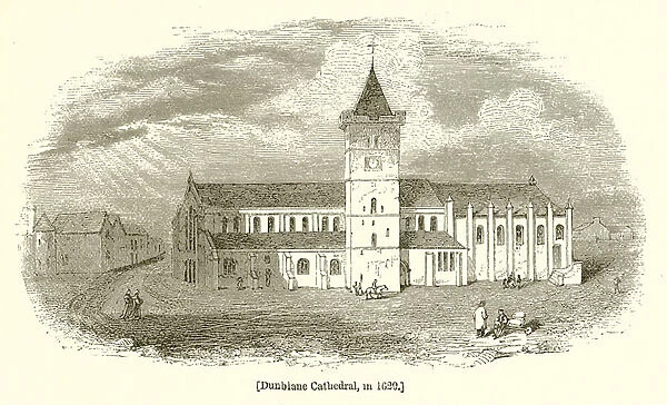 Dunblane Cathedral, in 1620 (engraving)