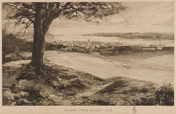Dundee from Balgay, 1890 (etching)