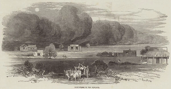 Dust-Storm in the Punjaub (engraving)