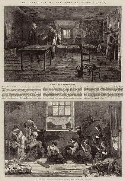 The Dwellings of the Poor in Bethnal-Green (engraving)