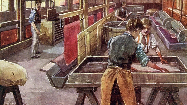 Dyeing Skins (colour litho)