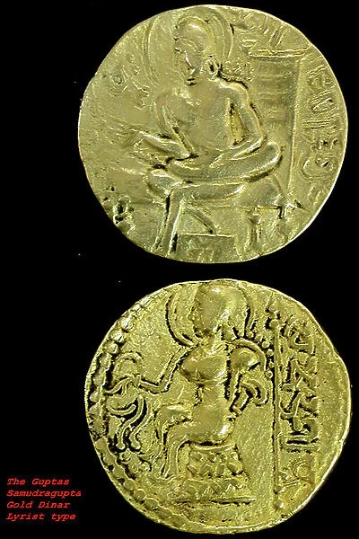 dynasty of gupta samudra lyrist coins India