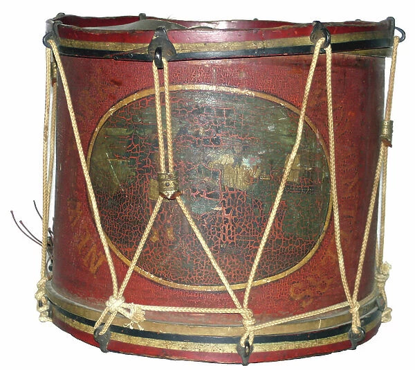 Early painted New York Volunteer drum circa 1846-61