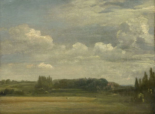 East Bergholt Common, View toward the Rectory, 18th August 1813 (oil on canvas