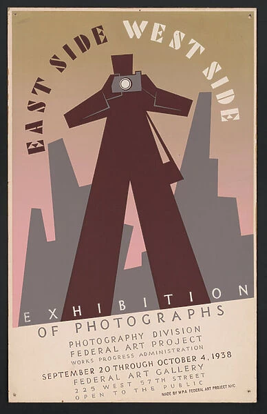 East side, West side exhibition of photographs, New York City, 1938 (litho)