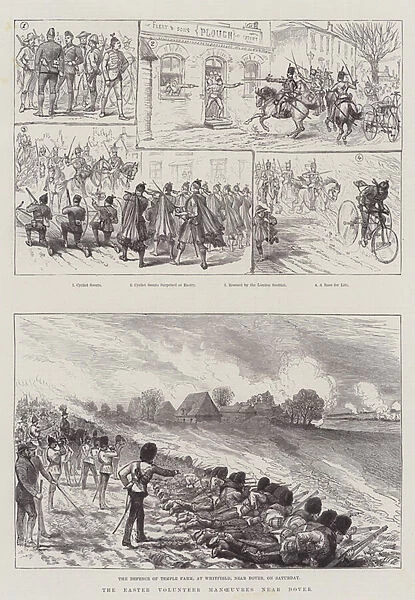 The Easter Volunteer Manoeuvres near Dover (engraving)